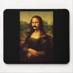 Tapis De Souris Mona Lisa Avec Moustache