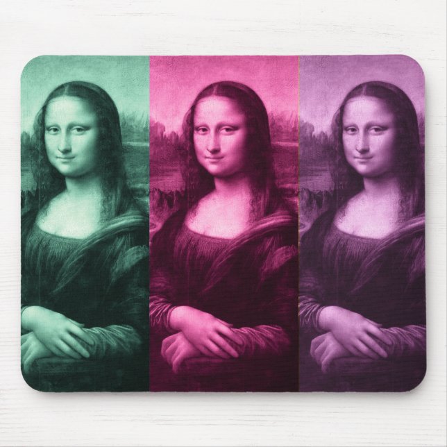 Tapis De Souris Mona Lisa Rose vert violet (Devant)