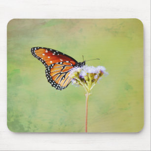 Tapis De Souris Monarch Papillon Fleur sauvage Art Pad souris
