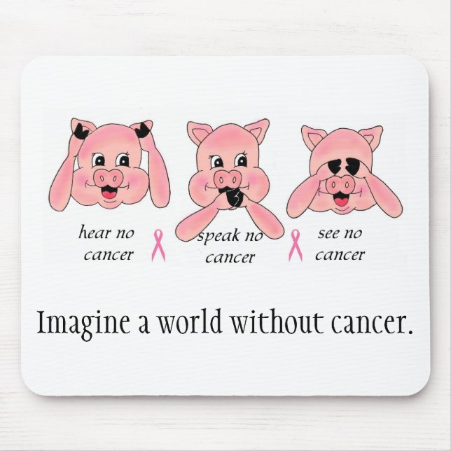 Tapis De Souris Monde sans Cancer Mousepad (Devant)
