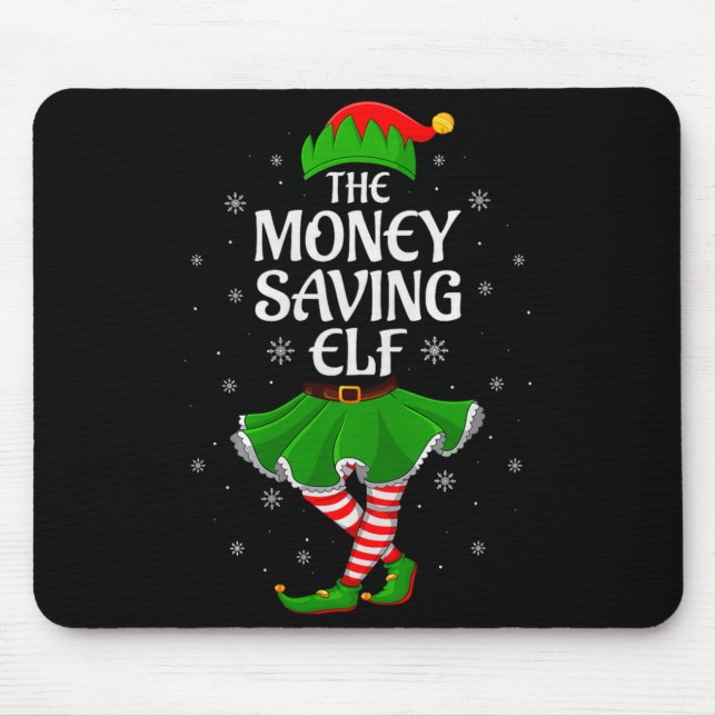 Tapis De Souris Money Saving Elf Christmas Family Girls Women Elf  (Devant)