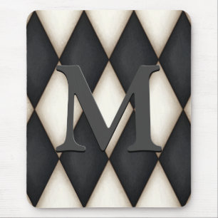 Tapis De Souris Monograme de Black & White Harlequin