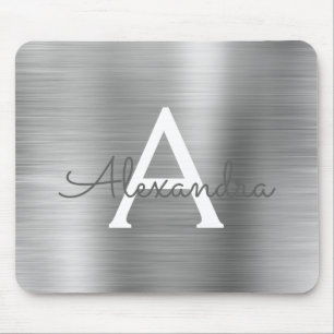 Tapis De Souris Monogramme à huile d'argent Nom Mousepad