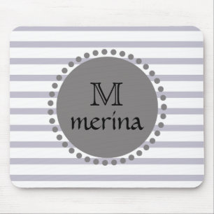 Tapis De Souris Monogramme Black Gold strié Cercle