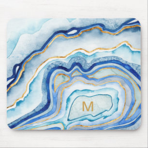 Tapis De Souris Monogramme Cobalt Agate II