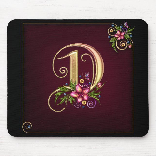 Tapis De Souris Monogramme D Mousepad (Devant)