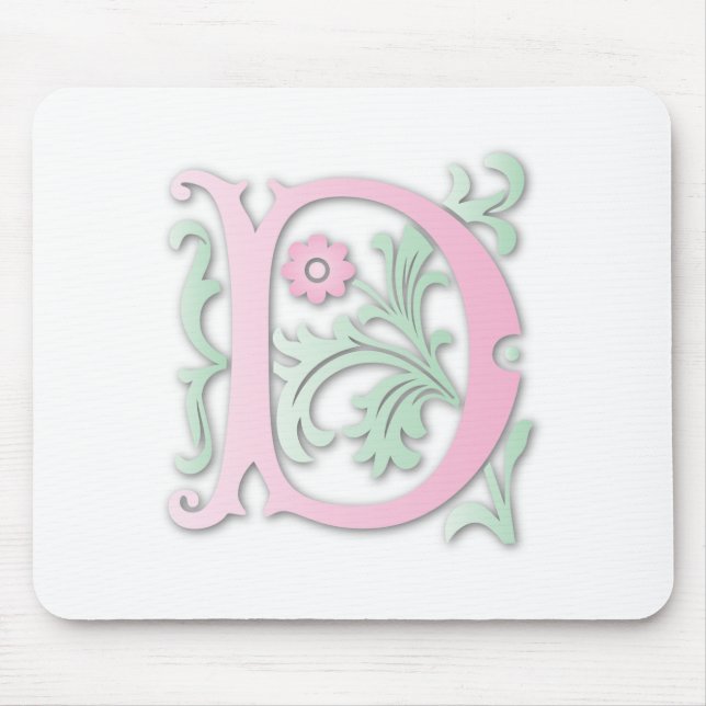 Tapis De Souris monogramme de Fleur-De-lis D (Devant)