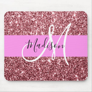 Tapis De Souris Monogramme de Parties scintillant dorée Glam Blus