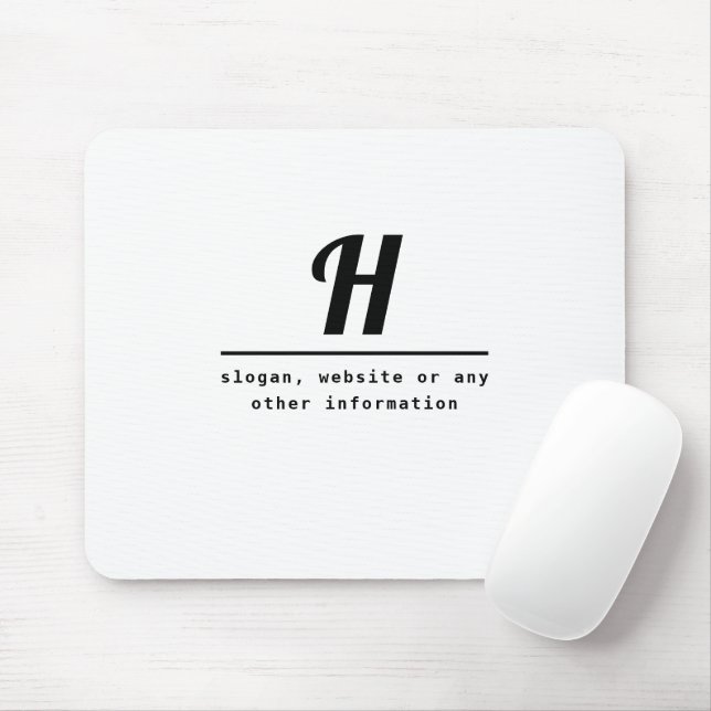 Tapis De Souris Monogramme et affaires rétro-modernes (ou autre) I (Avec souris)