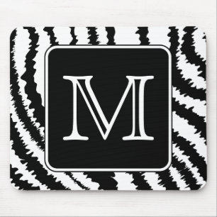 Tapis De Souris Monogramme fait sur commande, copie animale de