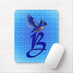 Tapis De Souris Monogramme initiale B Bluebird