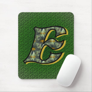Tapis De Souris Monogramme Initiale E Marguerites Art Floral