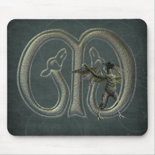 Tapis De Souris Monogramme M de gargouilles