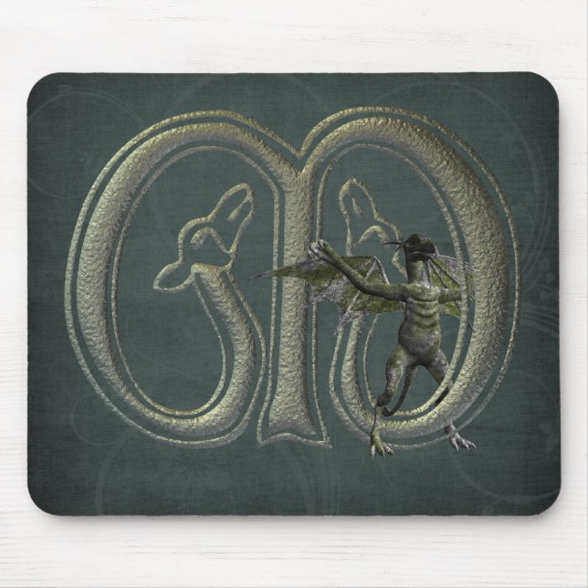 Tapis De Souris Monogramme M de gargouilles (Devant)