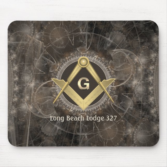 Tapis De Souris Monogramme maçonnique élégant (Devant)