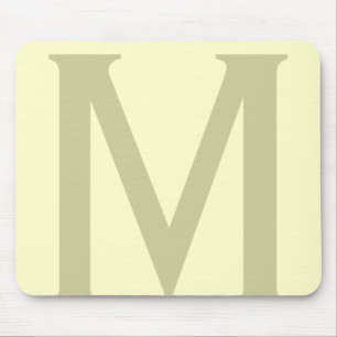 Tapis De Souris Monogramme Minimaliste Ajouter Votre Nom Initial M