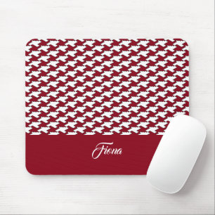 Tapis De Souris Monogramme motif de base rouge et blanc