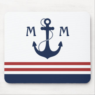 Tapis De Souris Monogramme nautique