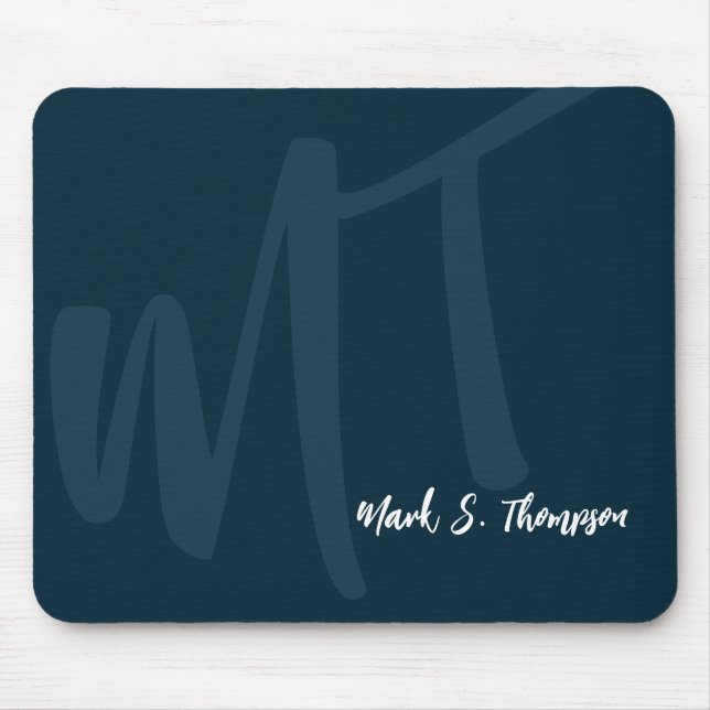 Tapis De Souris monogramme (nom et lettres initiales) (Devant)