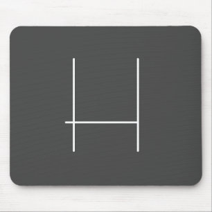 Tapis De Souris Monogramme Nom propre Initiale moderne minimaliste