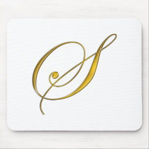 Tapis De Souris Monogramme Or S