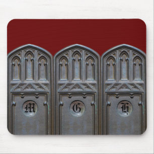 Tapis De Souris Monogramme personnalisé en arc gothique Tudor en b