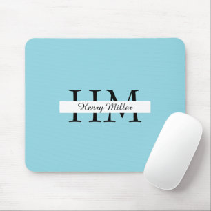 Tapis De Souris Monogramme personnalisé Mousepad   Initiales perso