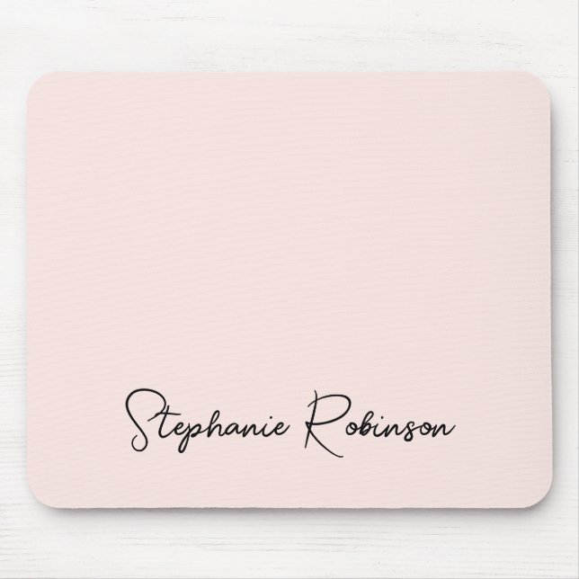 Tapis De Souris Monogramme personnalisé rose vif (Devant)