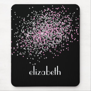 Tapis De Souris Monogramme Personnaliser la Parties scintillant en