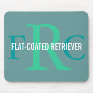 Tapis De Souris Monogramme Plat-Enduit de race de chien d'arrêt