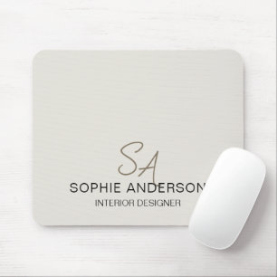Tapis De Souris Monogramme Professionnel Moderne sur Mesure pour l