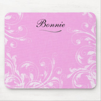 Tapis De Souris Monogramme rose Mousepads