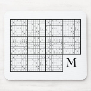 Tapis De Souris Monogramme Sudoku