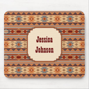 Tapis De Souris Monogramme Tan Design Sud-Ouest