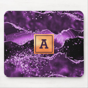 Tapis De Souris Monographie or en marbre violet