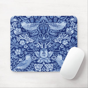 Tapis De Souris Monotone bleu de fraises Thief, William Morris