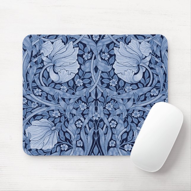 Tapis De Souris Monotone bleu Pimpernel, William Morris (Avec souris)