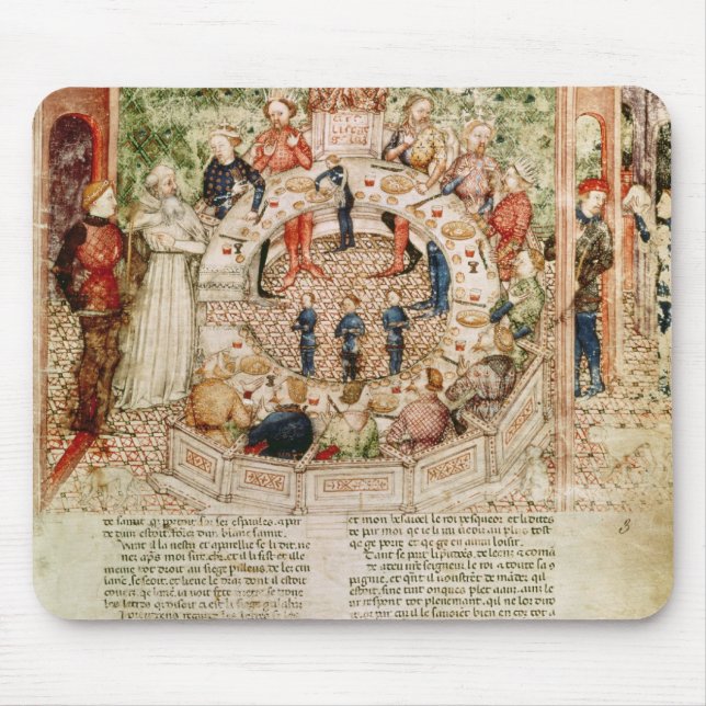 Tapis De Souris Monsieur Galahad est accueilli à la table ronde (Devant)