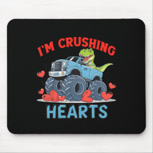 Tapis De Souris Monster Truck Hearts Crusher Écrasant Un Cœur Roug