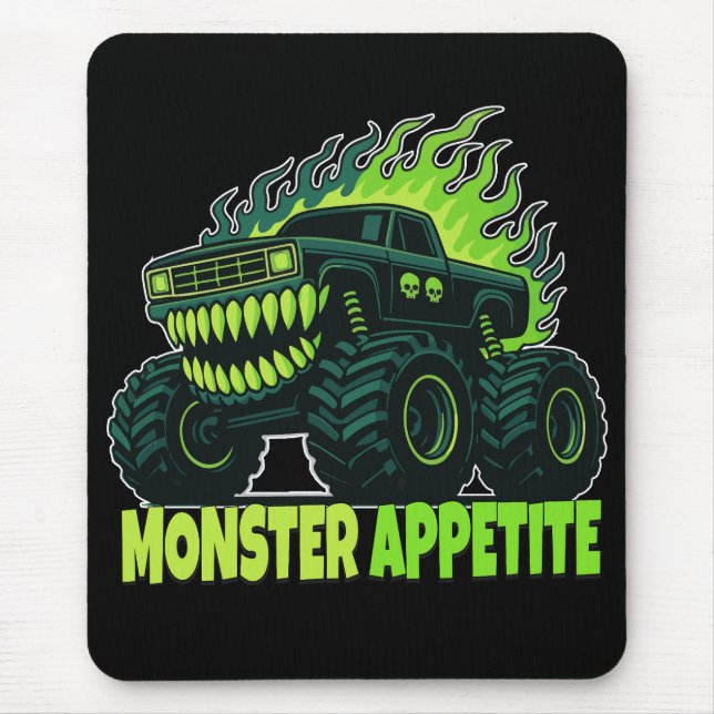 Tapis De Souris Monster Truck Horror Flame (Devant)