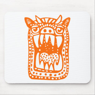 Tapis De Souris Monstre d'horreur - Orange