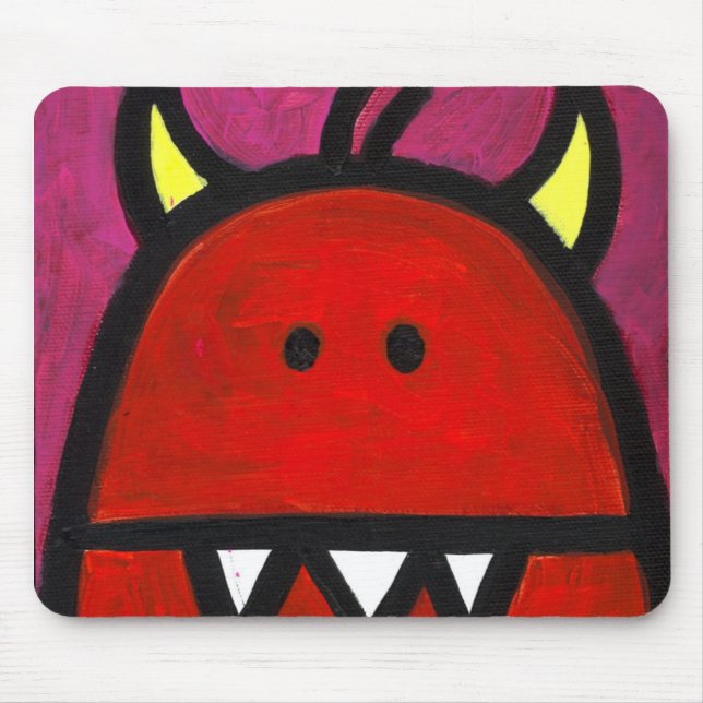 Tapis De Souris Monstre d'un rouge ardent (Devant)