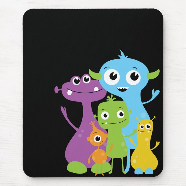 Tapis De Souris Monstres idiots Mousepad pour des enfants (Devant)