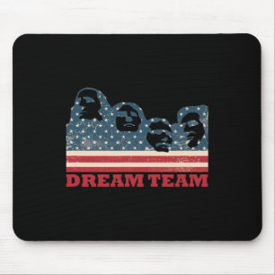 Tapis De Souris Mont Rushmore Dream Team Drapeau Patriotique Usa A