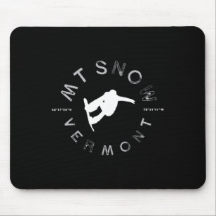 Tapis De Souris Mont Snow Vermont Graphisme Vintage Snowboard T Sh