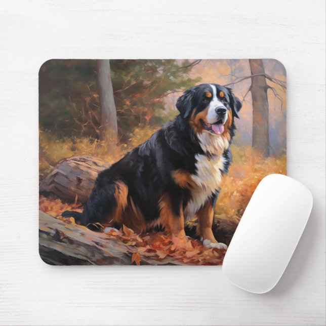 Tapis De Souris Montagne bernoise en automne, les feuilles qui tom (Avec souris)