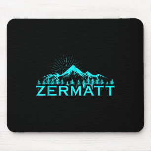 Tapis De Souris Montagnes de Zermatt Ski alpin Alpes suisses Suiss