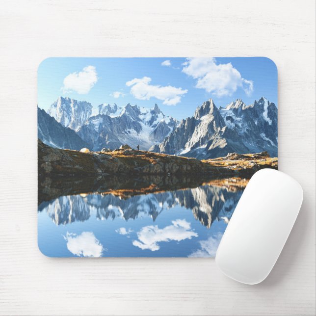 Tapis De Souris Montagnes | Mont Blanc Massif, France (Avec souris)