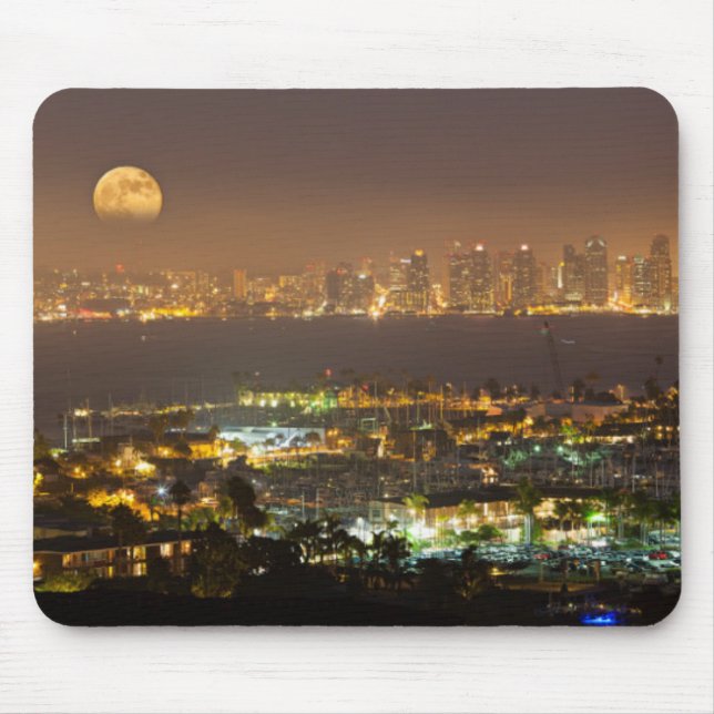 Tapis De Souris Monte-lune au-dessus du ciel de San Diego (Devant)