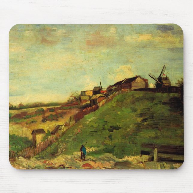 Tapis De Souris Montmartre : Carrière, les moulins par Vincent van (Devant)